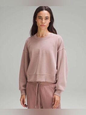 Lululemon Softstreme Perfectly Oversized Cropped Crew in Twilight Rose